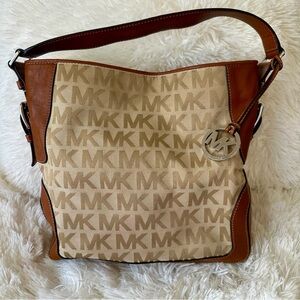 Michael Kors Brookville Women’s Large Brown and Tan Shoulder Bag